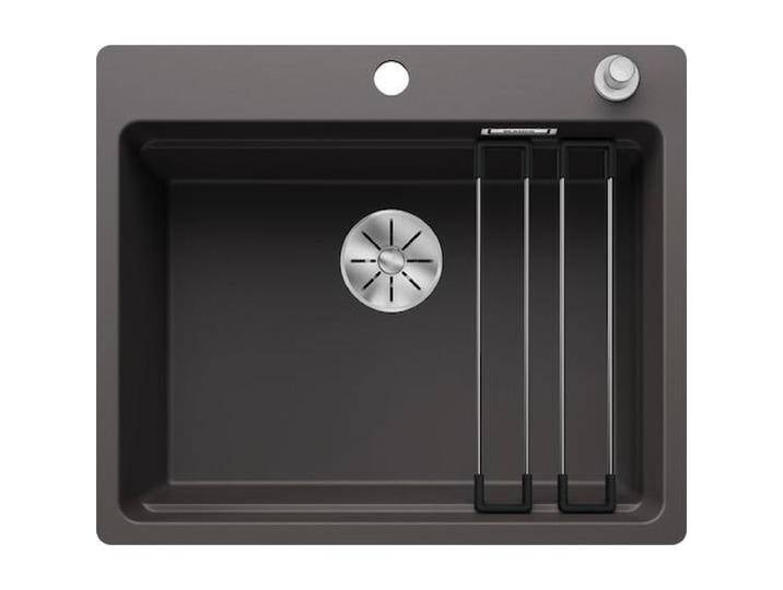 Blanco, Spülbecken, ETAGON 6-F SILGRANIT felsgrau Einbauart: Flächenbündig mit Ablauffernbedienung, mit Zub (Einbauspüle mit Abtropffläche, 59.10 cm, 50.10 cm) von Blanco