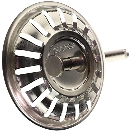 Blanco 119146 Siebkörbchen 7,9 cm | 3,5" | mit Zapfen für Exzenter-Bedienung | 18 Ablauf-Schlitze | Original-Ersatzteil | Edelstahl von BLANCO