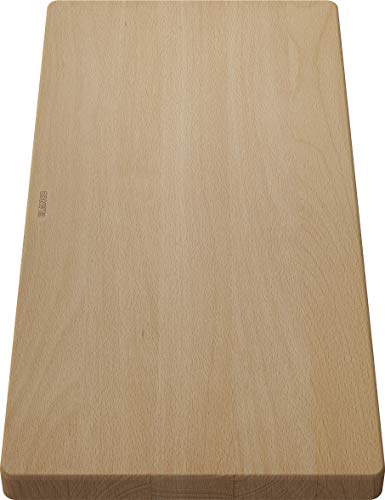 BLANCO 218313 Holzschneidbrett aus massiver Buche, passend Spüle, Zubehör für das Waschbecken in der Küche, Buchenholz, 546 x 266 x 34 MM von BLANCO