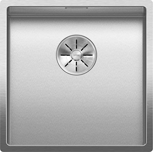 BLANCO CLARON 400-IF Durinox | Edelstahl Spüle | Einbauart: Einbau von Oben & Flächenbündig | für 45 cm breite Unterschränke | Widerstandsfähig gegenüber Kratzern | Großes Beckenvolumen von BLANCO