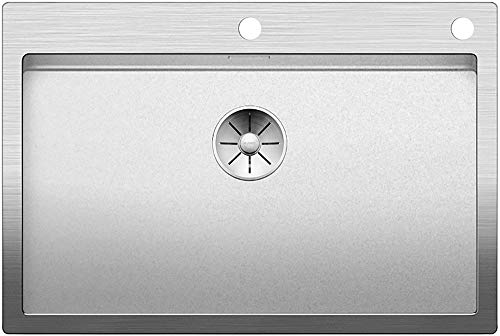 BLANCO CLARON 700-IF/A Durinox | Edelstahl Spüle | Einbauart: Einbau von Oben & Flächenbündig | für 80 cm breite Unterschränke | Widerstandsfähig gegenüber Kratzern | Großes Beckenvolumen von BLANCO