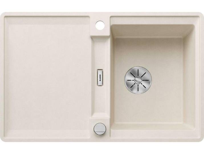 Blanco Einbauspüle ADIRA 45 S-F Einbauspüle SILGRANIT softweiß ab 45 cm Excenter, rechteckig, 49/77 cm, weiß von Blanco