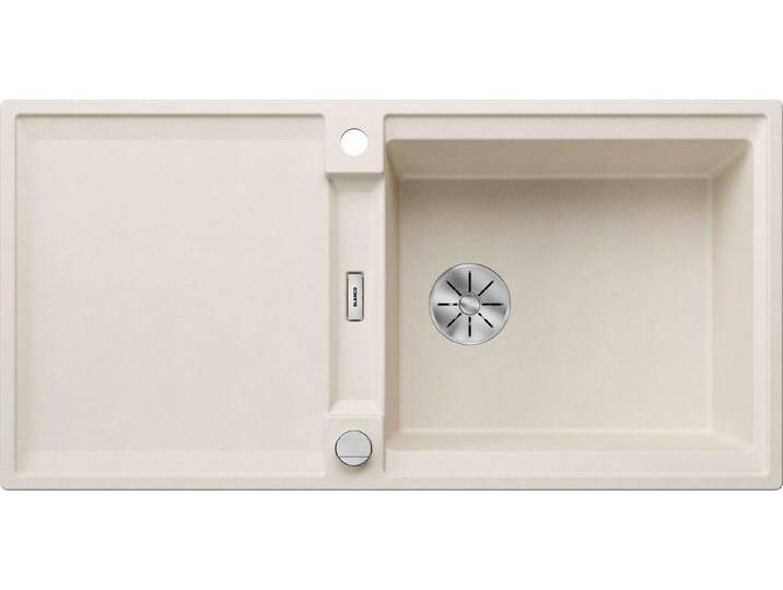 Blanco Einbauspüle ADIRA XL 6 S-F Einbauspüle SILGRANIT softweiß ab 60 cm Excenter, rechteckig, 49/99 cm, weiß von Blanco
