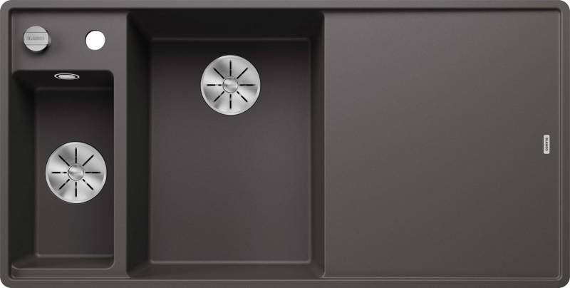 Blanco Einbauspüle AXIA III 6 S-F Einbauspüle SILGRANIT felsgrau ab 60 cm mit Brett, rechteckig, 50/99 cm von Blanco