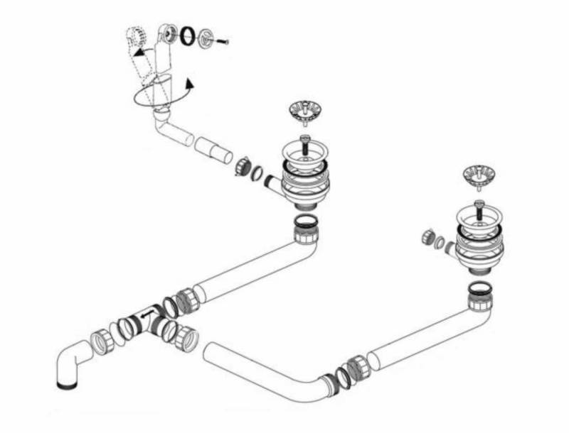 Blanco Einbauspüle BLANCO Ablaufgarnitur 2 x 3,5'' Sieb ohne Ablauffernb. runder Überlauf Blanco Einbauspüle BLANCO Ablaufgarnitur 2 x 3,5'' Sieb ohne Ablauffernb. runder Überlauf von Blanco