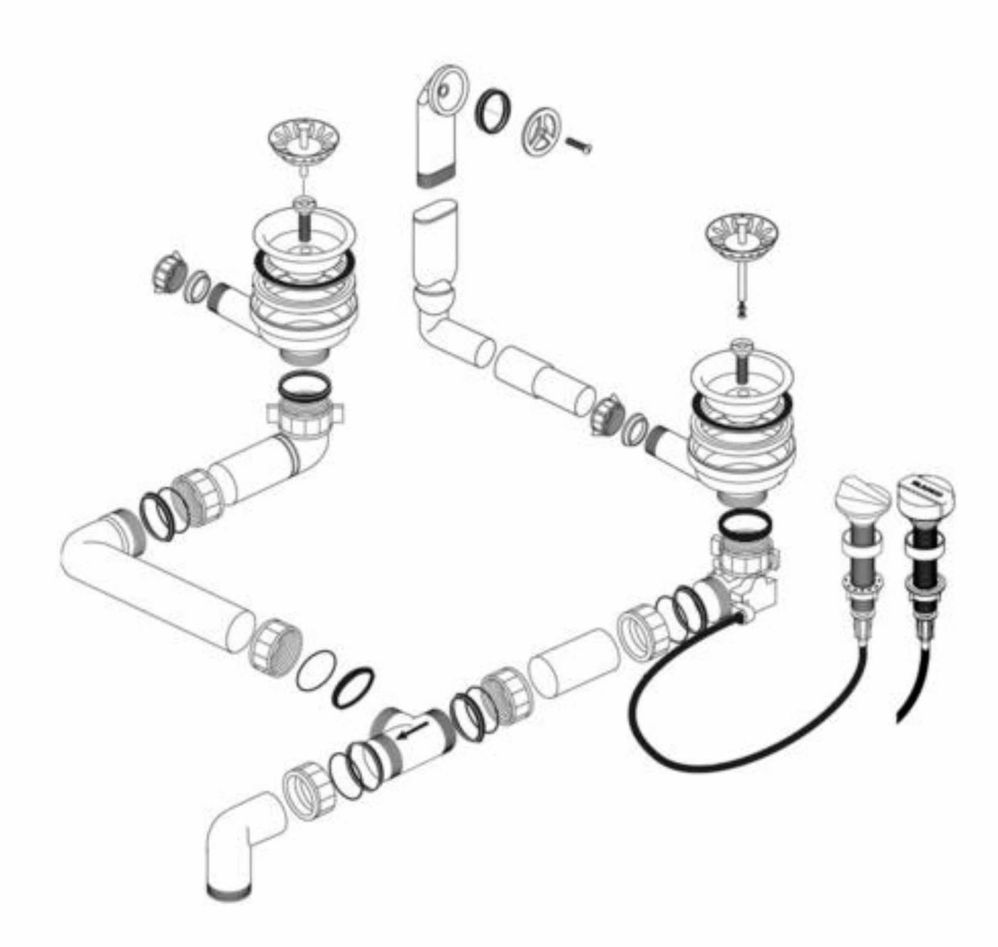 Blanco Einbauspüle BLANCO Ablaufgarnitur 2x3,5" Sieb, Ablauffernbedienung Überlauf rund Blanco Einbauspüle BLANCO Ablaufgarnitur 2x3,5" Sieb, Ablauffernbedienung Überlauf rund von Blanco