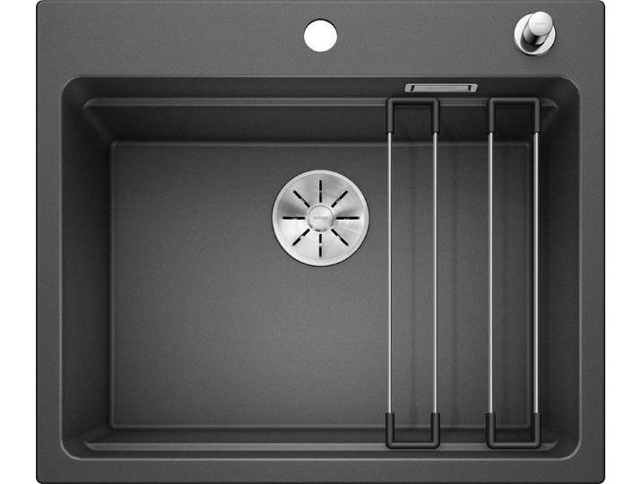Blanco Einbauspüle Moderne Einbauspüle in Anthrazit mit Excenter-Ablauf von Blanco