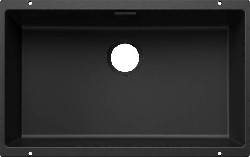 Blanco Einbauspüle SUBLINE 700-U Einbauspüle SILGRANIT schwarz ab 80 cm, rechteckig, 46/73 cm von Blanco