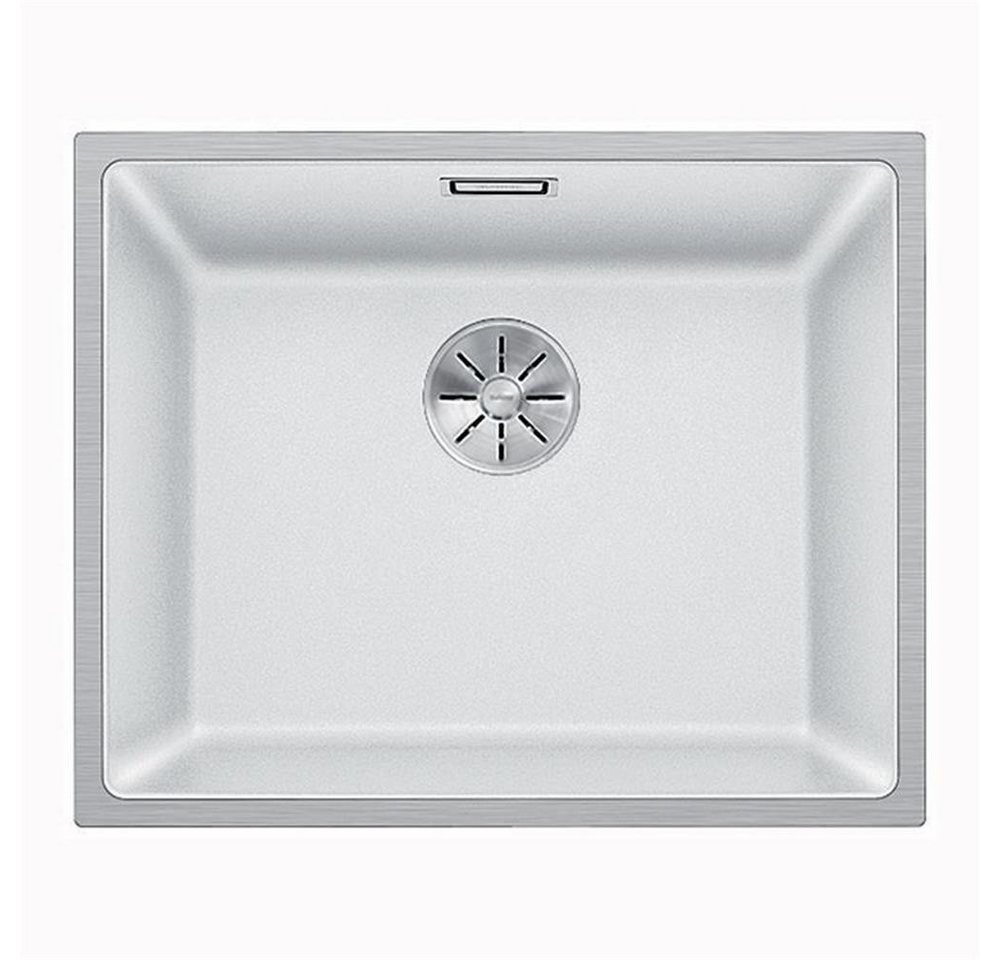 Blanco Granitspüle BLANCO Einbauspüle SUBLINE 500-IF SteelFrame Silgranit, InFino weiß, 54,3/44,3 cm von Blanco