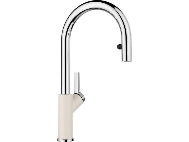 Blanco Küchenarmatur CARENA-S Vario Küchenarmatur Hochdruck softweiß/chrom Schlauchbrause von Blanco