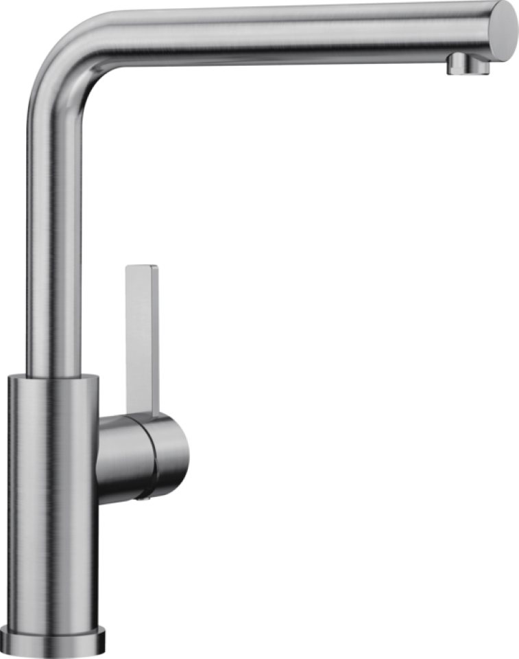Blanco Küchenarmatur LANORA-F Küchenarmatur massiv Edelstahl gebürstet Niederdruck 526181 Für die Montage vor dem Fenster herausnehmbare Armaturen. von Blanco