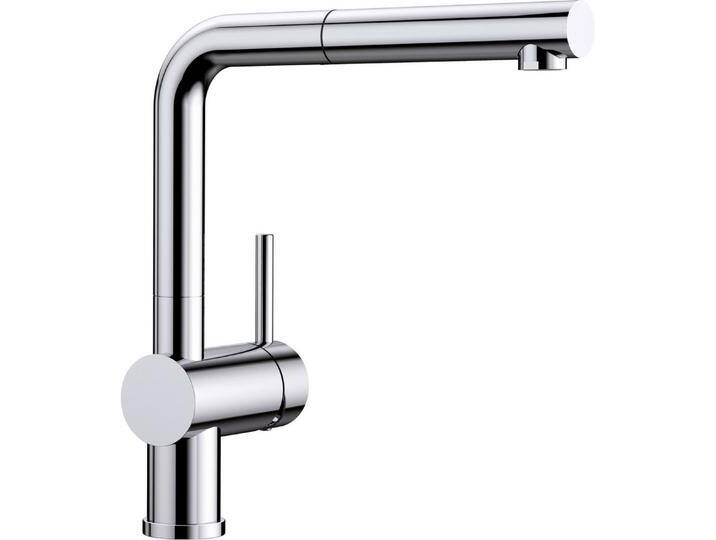 Blanco Küchenarmatur Moderne LINUS-S Armatur in Chrom mit Zugauslauf, Niederdruck von Blanco