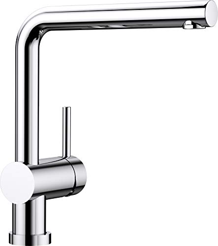 BLANCO LINUS-F | Küchenarmatur in chrom | Niederdruck | Vorfensterarmatur zur Montage vor einem Fenster | Keramik Kartusche | Gesicherte Wasserqualität & wassersparend BLANCO LINUS-F | Küchenarmatur in chrom | Niederdruck | Vorfensterarmatur zur Montage vor einem Fenster | Keramik Kartusche | Gesicherte Wasserqualität & wassersparend von BLANCO