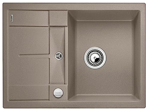 BLANCO METRA 45 S Compact | Granitspüle aus SILGRANIT tartufo | Einbauart: Einbau von Oben | reversibel | für 45 cm breite Unterschränke | Großes Becken | Reinigungsfreundliche Öberfläche von BLANCO