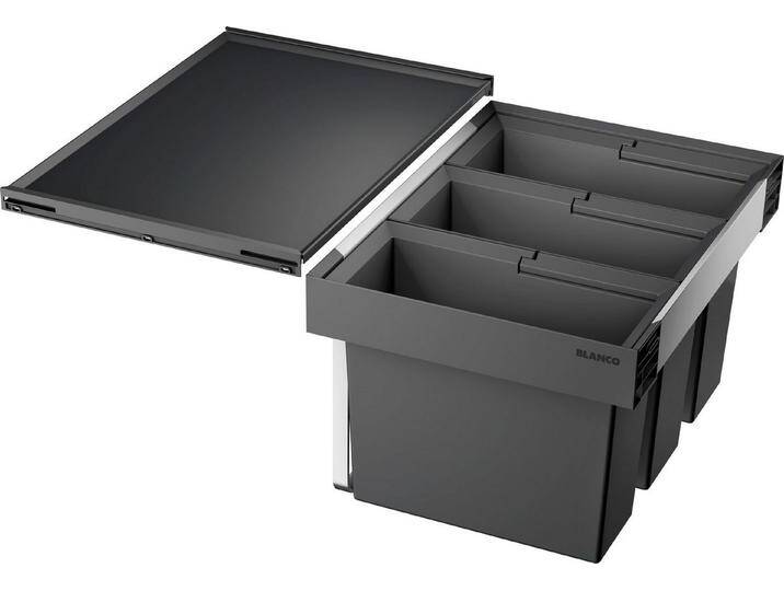 Blanco Mülltrennsystem Flexon II 60/3, Kunststoff, Stahlblech, 600 mm Untermass, schwarz von Blanco