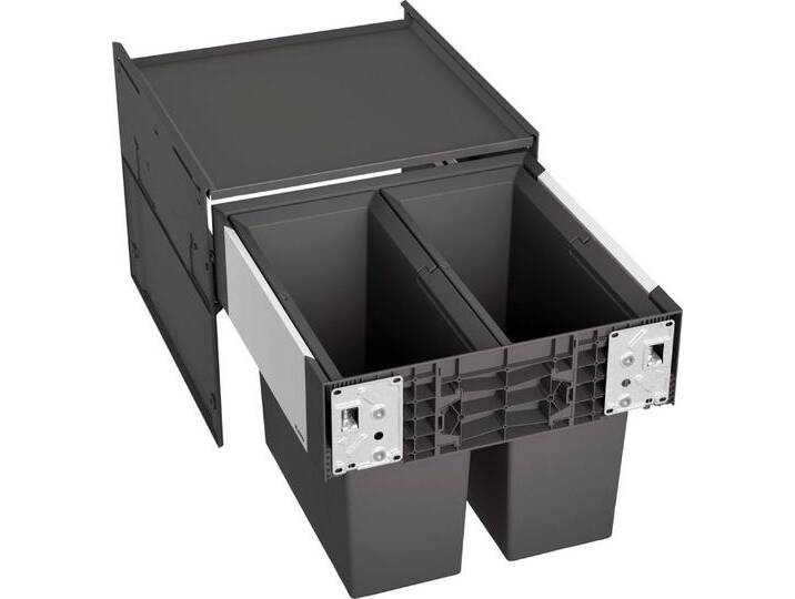 Blanco Mülltrennsystem Select II 45/2, Kunststoff, Stahlblech, 450 mm Untermass, schwarz von Blanco