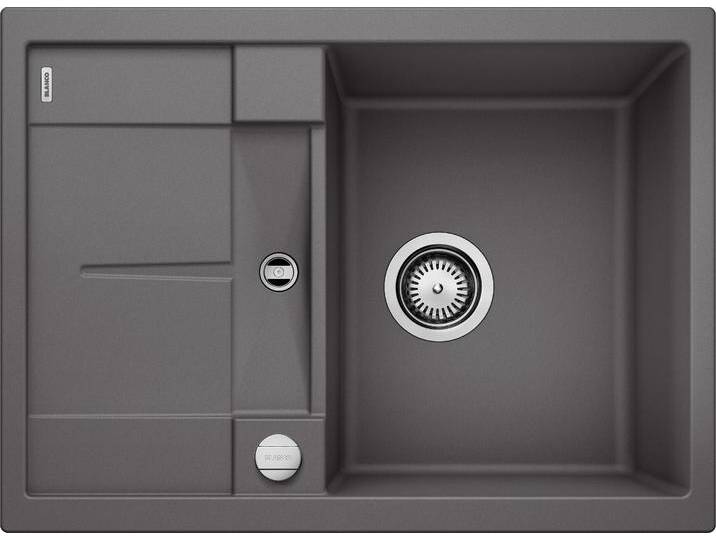 Granitspüle BLANCO METRA 45 S Compact , grau (felsgrau), B:68cm, Verbundwerkstoff, Küchenspülen, aus SILGRANIT von Blanco