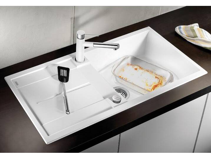 Granitspüle BLANCO METRA XL 6 S , grau (felsgrau), B:100cm, Verbundwerkstoff, Küchenspülen, aus SILGRANIT von Blanco