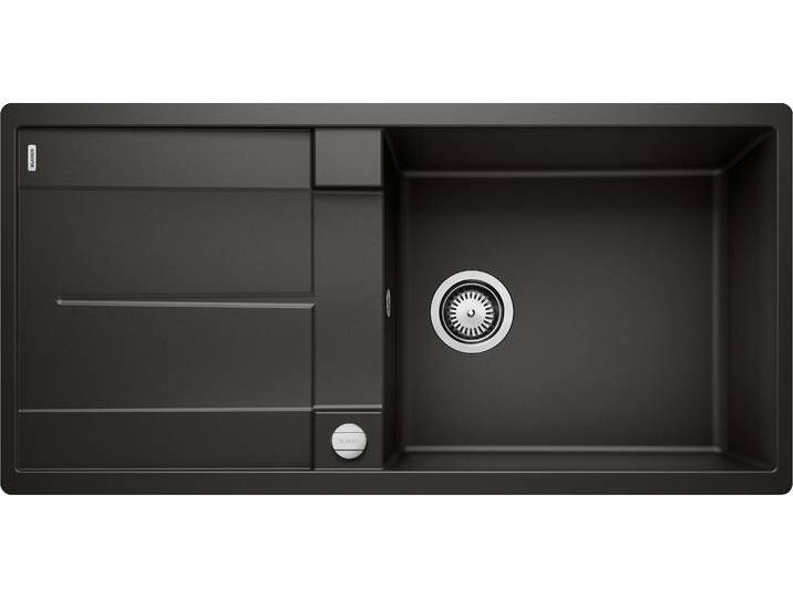 Granitspüle BLANCO METRA XL 6 S-F , schwarz, B:49cm H:19cm T:99cm, Verbundwerkstoff, Küchenspülen, erhältlich in mehreren Farben von Blanco