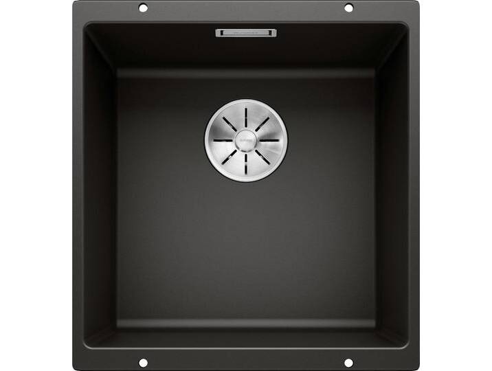 Granitspüle BLANCO SUBLINE 400-U , schwarz, B:46cm H:19cm T:43cm, Verbundwerkstoff, Küchenspülen, erhältlich in mehreren Farben von Blanco