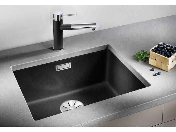 Granitspüle BLANCO SUBLINE 500-U , grau (felsgrau), B:53cm, Verbundwerkstoff, Küchenspülen von Blanco