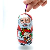 Weihnachtsmann Mit Nussknacker Weihnachtsbaum Aus Holz Hand Bemalt Dekor, Ornament, Personalisierte Kunst Sammlerpuppe, Krippe Set Schatz von BlankDollUkraine