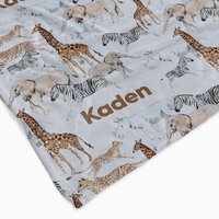 Personalisierte Safari Tiere Baby/Jugend Decke. Minky/Sherpa Brauch Mit Namen Personalisierte Safari Tiere Baby/Jugend Decke. Minky/Sherpa Brauch Mit Namen von BlankidsAustralia