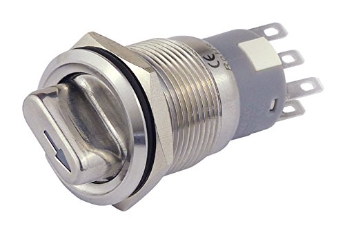 Sintron Connect Drehschalter Metall 19 mm, 1 x Schliesser, 1 x Öffner von Blanko