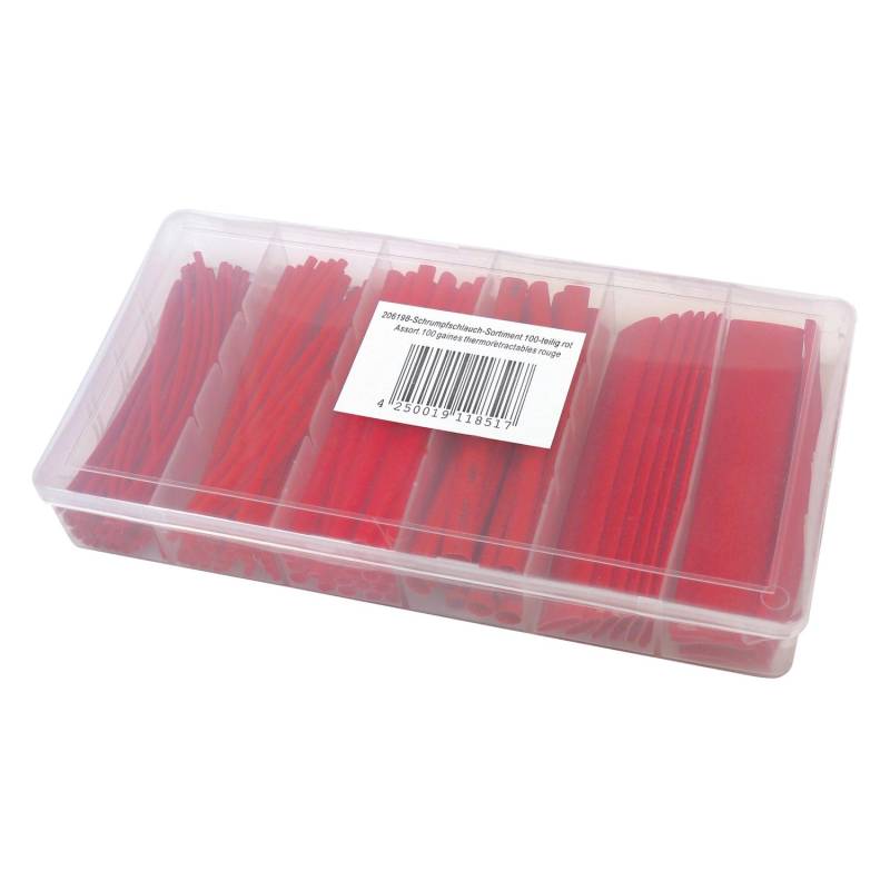 Blanko Schrumpfschlauch Set 100 Stück Rot von Blanko