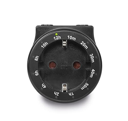 Blanko Timer CT4, Steckdose mit integrierter LED-Anzeige, energiesparender digitaler Timer, Schwarz, Nur kompatibel mit 220V DEUTSCHEN Steckdosen von Blanko