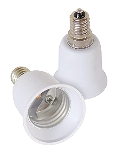 No Name (foreign brand)) Lampenfassung-Adapter E14 auf E27 2er Set 206863 230V 100W von Blanko