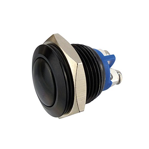 Sintron Connect Aluminiumtaster 16 mm 1 x Schliesser schwarz Tastkopf rund von Blanko