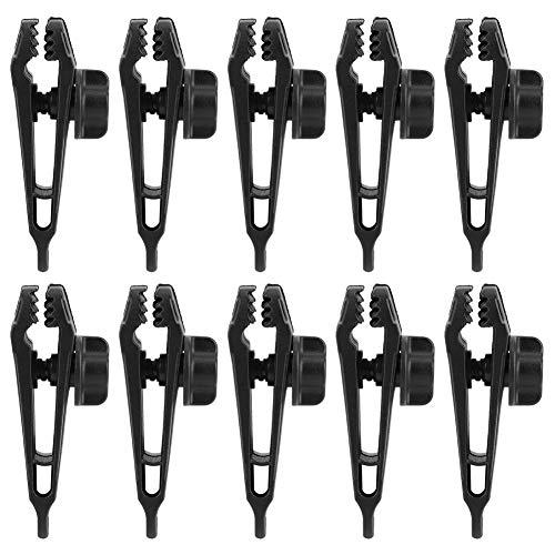 Blantye 10 Stück Outdoor Kunststoff Zelt Clips Schnalle Markise Plane Befestigungsklemme Camping Zubehör Schwarz von Blantye