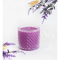 Lilac Soy Duftkerze, Blumenduft, Glasbehälter Mit Deckel, Nachhaltige Wohnkultur, Handgemachtes Einweihungsgeschenk von BlaskCo