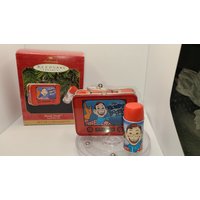 1999 Hallmark Keepsake Howdy Doody Show Metalllunchbox Und Thermos Weihnachtsverzierung von Blastfrompasttoys