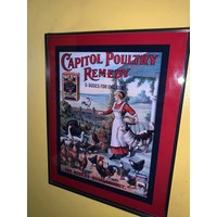 Cappol Poultry Remedy Hühnerfutterladen Scheune Farm Bauer Garage Bar Gerahmter Werbedruck Mann Höhle Schild Cappol Poultry Remedy Hühnerfutterladen Scheune Farm Bauer Garage Bar Gerahmter Werbedruck Mann Höhle Schild von BlastsFromThePast21