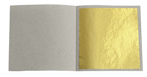 1000 Blatt Blattgold Imitation Blattmetall Schlagmetall zum Vergolden und Basteln Vergoldung Dekoration von Blattgold-Blattsilber