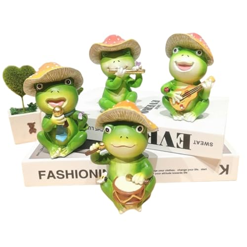 BlauHaus Garten Deko Frosch Figuren, 3 StüCk Gartendeko FröSche,Frosch Blumentopf HäNger,FröSche Tiere Harz Statue Miniteich Gartendeko,FüR Garten, Zuhause Und Als Schreibtischdekoration Im BüRo von BlauHaus
