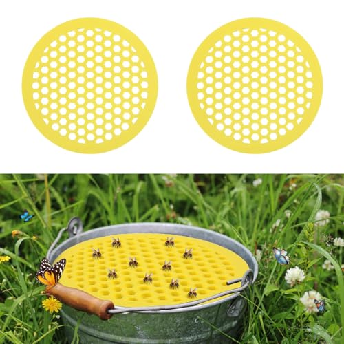 bienentränke schwimmende Bieneninsel für Bienennäpfe für den Garten, 20cm Floating bee Island for Feeding Bath, bee Butterfly Watering Station for Garden (2) von BlauHaus