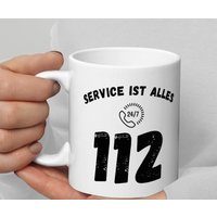 Feuerwehr/Rettungsdiensttasse Pod Service, Tasse Feuerwehr von Blaulichtfreunde