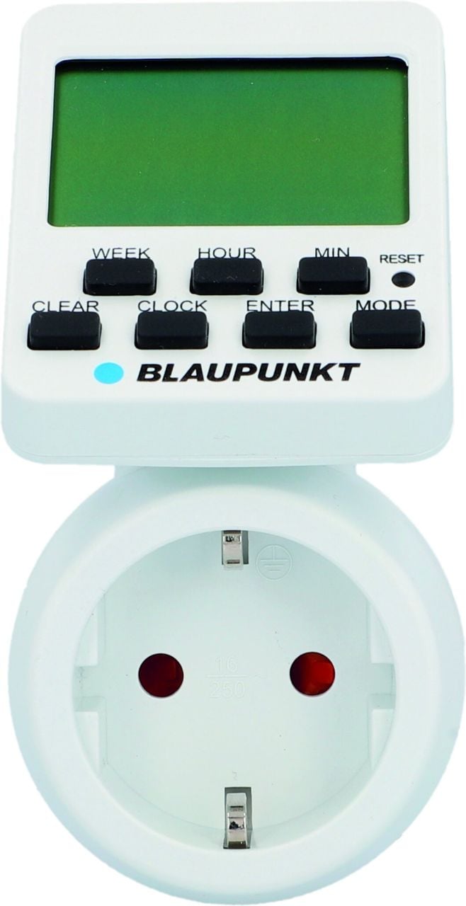 Wochenzeiztschaltuhr max. 3500 Watt weiß von Blaupunkt