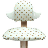 Beschichtet Sitzkissen Set Nomi Hochstuhl - Weiss Punkte Gold Beschichtet Sitzkissen Set Nomi Hochstuhl - Weiss Punkte Gold von BlausbergBaby