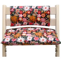 Sitzkissen Set Junior Abwaschbar Kompatibel Mit/Passt Nur Auf Den Tripp Trapp Hochstuhl Von Stokke Wilde Blumen Retro von BlausbergBaby