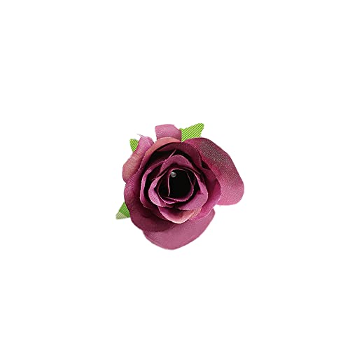 10 Stück Künstliche Blumen,Mehrfabige Blumeköpfe Rosenköpfe Klein Gefälschte Rosen 4cm Kunst Rosen Köpfe Seidenblume für DIY Party Hause Hochzeit Kommunion Tischdeko,Magenta von Blausky