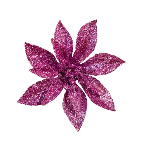 12 Stück Glitzer Weihnachtsstern Blüten mit Clips,9cm künstliche Weihnachtsblumen Tannenbaum Blumen Poinsettia wie echt,Weihnachtsbaumschmuck Blume für Weihnachtsbaum,Kranz,Lila 12 Stück Glitzer Weihnachtsstern Blüten mit Clips,9cm künstliche Weihnachtsblumen Tannenbaum Blumen Poinsettia wie echt,Weihnachtsbaumschmuck Blume für Weihnachtsbaum,Kranz,Lila von Blausky