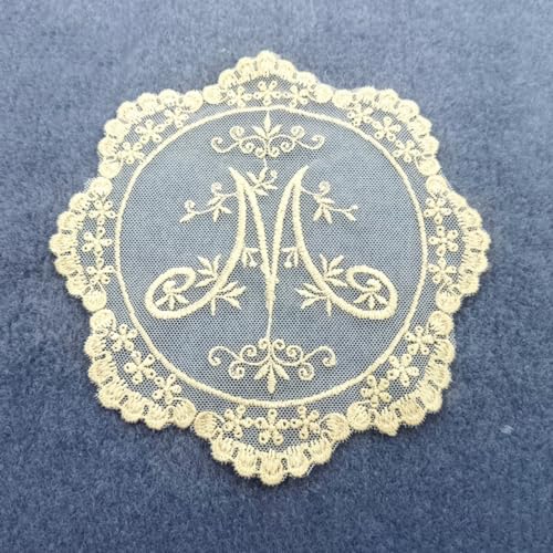 2 Stück 17cm Runde Spitzendeckchen,Retro Bestickt Untersetzer Blume Matte Spitze Platzset Tischsets Tischmatte Tassenmatte Deckchen Vasenmatte für Tisch Hochzeit Heimdekoration,Kamel von Blausky