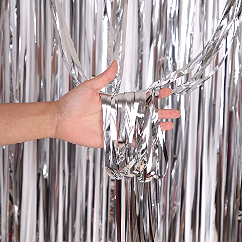 Blausky 1 Stück Lametta Vorhang,Glitzer Hintergrund Dekoration,Volltonfarbe Lametta Vorhänge,Folien Fransen,Luftschlangen Deko,Metallische Vorhang Fringe,für Party Hochzeit Weihnachten,Silber,1 x 4 m Blausky 1 Stück Lametta Vorhang,Glitzer Hintergrund Dekoration,Volltonfarbe Lametta Vorhänge,Folien Fransen,Luftschlangen Deko,Metallische Vorhang Fringe,für Party Hochzeit Weihnachten,Silber,1 x 4 m von Blausky