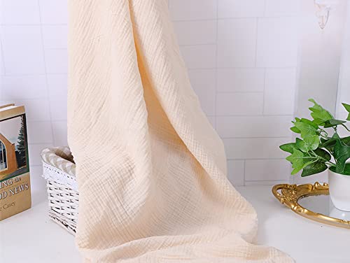 Blausky 1 Stück Musselin Babydecke,Decke Baby,Baumwolle Decke,Überwurf mit Fransen,Sofadecke,Schlafdecken,Musselin-Decke,Quaste Decken,Krabbeldecke,für Kleinkinder Mädchen Junge,Beige,100cmx120cm von Blausky
