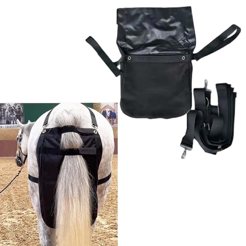 Blazea Pferdemistbeutel Kotbeutel für Pferde, Pony-/Cob-/Pferdekotbeutel mit Riemen, Leicht zu Reinigender Pferdemistfangbeutel, Halten Sie Den KOT von Der Straße Fern(L) von Blazea