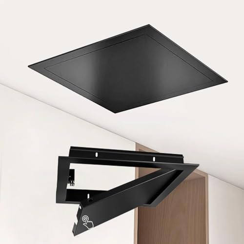 Blazea Revisionsklappe Decken-/Wand- Revisionsklappe Schwarz, Wasserdicht Metall Revisionsklappe Magnettür für Badezimmer, Strom Gaszähler-Lochabdeckung Revisionsklappe(35x50cm) von Blazea